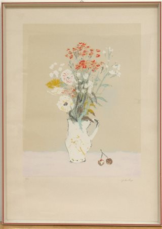 Adriano Spilimbergo "Vaso di fiori" 
litografia a colori
cm 70x50
numerata 8/80