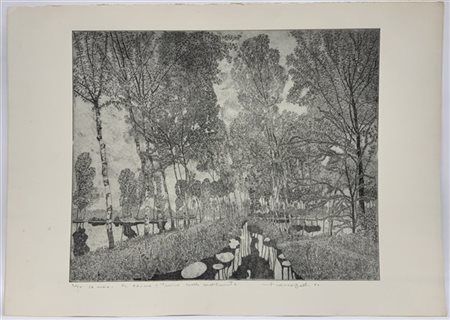 Federica Galli "Le risaie" 1970
acquaforte
(lastra cm 40x49,5; foglio cm 49,5x69