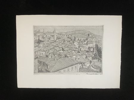 Benvenuto Disertori "Borgo S. Angelo di Perugia" 1912-1913
acquaforte e bulino
(