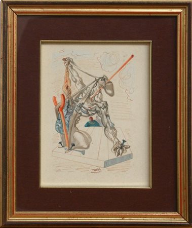 Salvador Dalì "Senza titolo" 
litografia a colori
cm 32x25
firmata in lastra e s