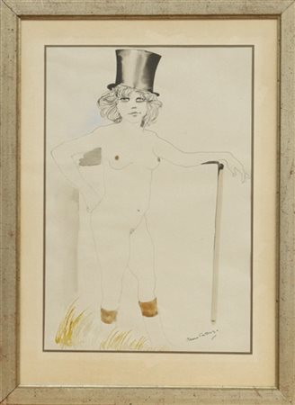 Bruno Caruso "Senza titolo" 
tecnica mista su carta
cm 57x39
firmato in basso a