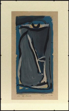 Bram van Velde "Senza titolo" 
litografia a colori
cm 59x31
firmato e dedicato i