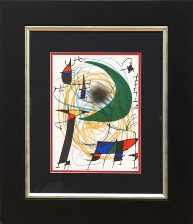 Joan Mirò "Litograph V" 
litografia a colori
cm 32x24
Al retro certificato della