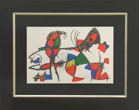 Joan Mirò "Litograph X" 
Litografia a colori
cm 32x49. In cornice