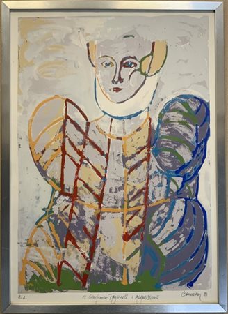 Miguel Berrocal Lotto di due serigrafie a colori
cm 50x70
numerate, dedicate, fi