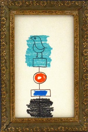 Giorgio Soavi "Ideogrammi policromi" 1966
tecnica mista su carta
cm 15,5x9
etich