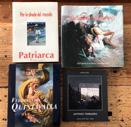 LIBRI D'ARTE CON DEDICA (QUINTAVALLA, TAMBURRO, PATRIARCA) - Lotto unico di 4 cataloghi con dedica