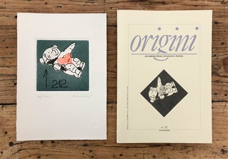 LIBRI D'ARTE CON OPERE ALL'INTERNO (CONCETTO POZZATI) - Origini. Quadrimestrale di-segno e poesia, 1990