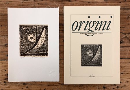 LIBRI D'ARTE CON OPERE ALL'INTERNO (ENRICO DELLA TORRE) - Origini. Quadrimestrale di-segno e poesia, 1990