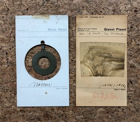 AUTORI VARI Lotto unico di due inviti: MARIO NANNI (1922) Senza Titolo, 1969...