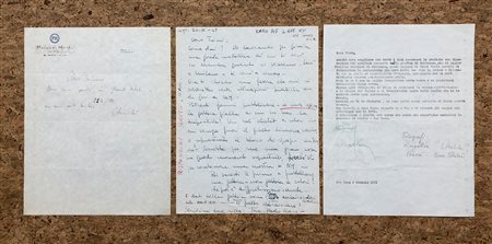 AUTORI VARI - Lotto unico composto da 3 lettere (Christo, Icaro e Calderara)