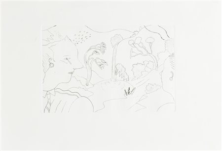 Luca Alinari FIGURE incisione su carta, battuta cm 20x29, foglio cm 35x50;...