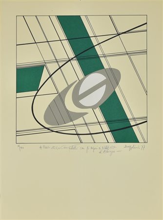 Silvano Bozzolini SENZA TITOLO litografia e applicazioni su carta, cm 70x51...