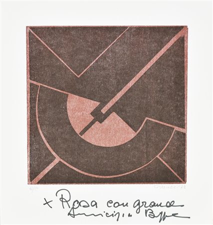 Giuseppe Calonaci COMPOSIZIONE serigrafia su carta, cm 25x23; es. 60/99 firma...