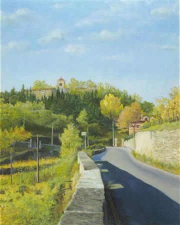 Virgilio Covacci Firenze 1916-Trieste 1987 "Strada del Friuli sotto...