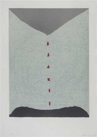 Giuseppe Santomaso Venezia 1907-1990 "Composizione" cm. 70x50 - litografia a...