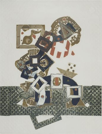 Litografia a colori "Caprice" Firmato b. a d. Esemplare 30/60.