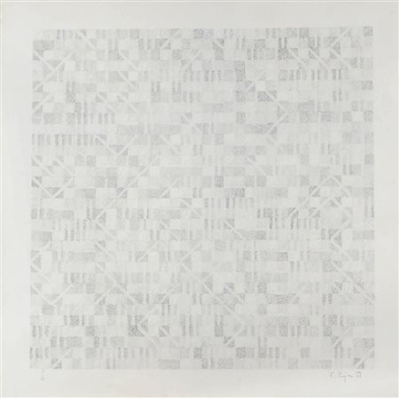 Edvard Zajec 1938 "Composizione" cm. 49x49 - litografia su carta Firmato b. a...