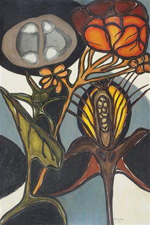 Sabino Coloni Trieste 1931-1975 "Motivi floreali" cm. 90x60 - olio su tela...