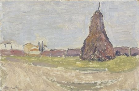 Gianni Brumatti Trieste 1901-1988 Lotto di 2 oli raffiguranti paesaggi, cm....