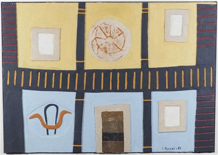 Luigi Spacal Trieste 1908-2000 "Finestre sul cortile" cm. 60x85 - materiale...