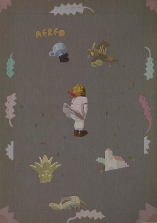 Luca Alinari AEREO acrilico su tela, cm 100x70 firma