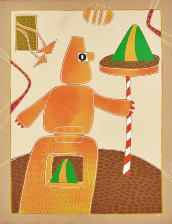 Giuliano Ghelli SENZA TITOLO acrilico e collage su tela, cm 80x60 firma sul...