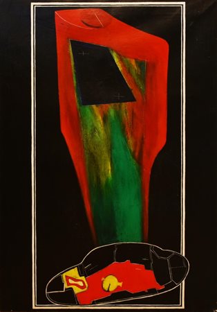 Michelangelo Tomarchio Levi INDICI olio su tela, cm 150x100 sul retro: firma,...