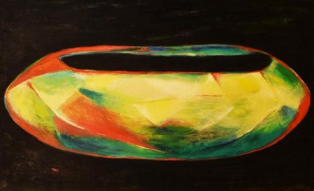 Michelangelo Tomarchio Levi CODICE DI SANTITA' olio su tela, cm 122x202 sul...