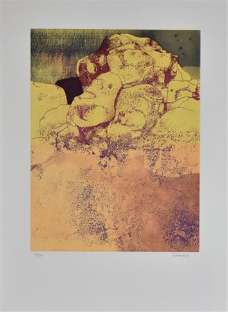 Leonardo Cremonini SENZA TITOLO incisione su carta, foglio cm 75x56, battuta...