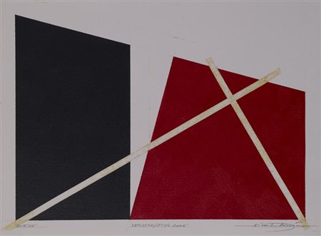 Nicola Carrino DECOSTRUTTIVO acrilico e matita su cartoncino, cm 23x31 firma,...