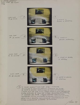 Fabrizio Plessi A MORTE VENEZIA! tecnica mista su cartoncino, cm 70x50 firma...