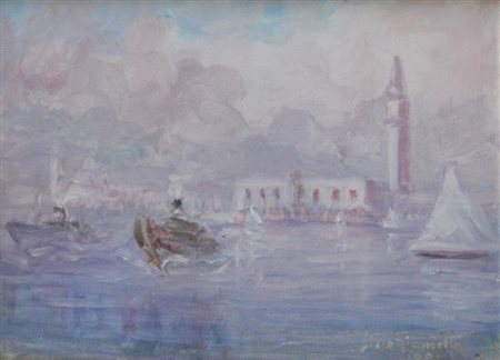 Livio Giannetto VENEZIA olio su tela, cm 18x24
