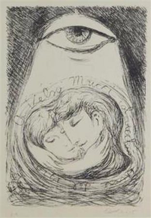 Carlo Levi A VELSO MUCCI COL VECCHIO AMORE DEL 1930 Litografia, cm 55x44; es....