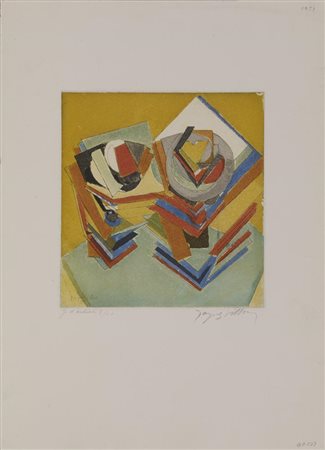 Jacques Villon L'UNIVERS acquatinta acquaforte, battuta cm 18,5x17, foglio cm...