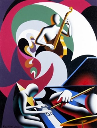 KOSTABI MARK (Los Angeles 1960) "Spinning a melody" 2010 Olio su tela cm. H:...
