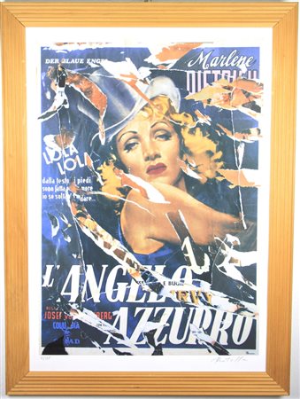 Mimmo Rotella (Catanzatro 1918- Milano 2006)  Angelo azzurrografica