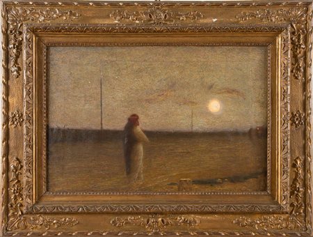 Flavio Bertelli (San Lazzaro di Savena 1865 – Rimini 1941), “Gli innamorati”, 1893 c.