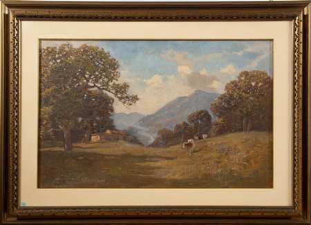 Giulio Fiori (Bologna 1909 - 1991), “Paesaggio”, 1965.