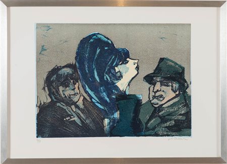 Mino Maccari (Siena 1898 – Roma 1989), “I Mafiosi”.