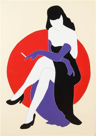 Marco Lodola (Dorno 1955), “Donna con sigaretta”.