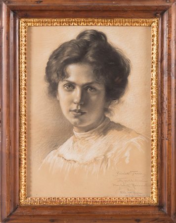Giacinto Tesio ( Torino 1848 – 1927), “Ritratto di Margherita Romagnoli”, 1903.