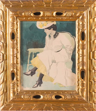 Marcello Dudovich (Trieste 1878 – Milano 1962), “Figura femminile”.