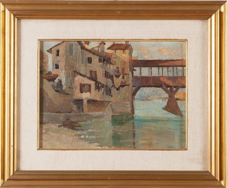 Pittore del XX sec., “Ponte di Bassano”.