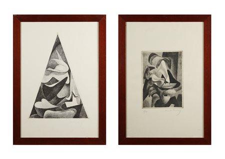 MARIO DE LUIGI Lotto composto da n.2 fogli. Senza titolo.