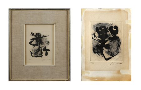 GIUSEPPE SANTOMASO Lotto composto da n.2 fogli. Senza titolo.