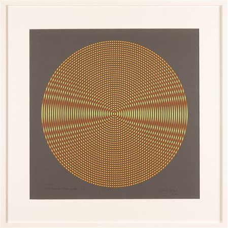 ALBERTO BIASI Progetto S3, interferenza rosso e giallo su sfondo grigio.