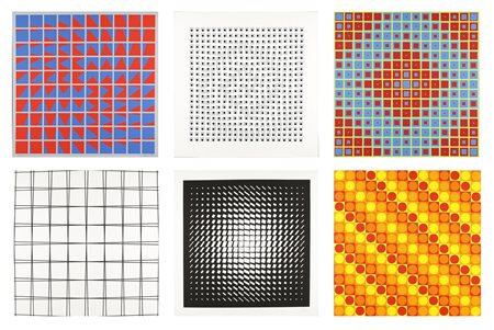  GRAV (Groupe de Recherche d'Art Visuel) Grav, Groupe de recherche d'art visuel 1960-1968. (6 fogli).