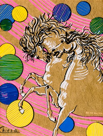 RENATO NATALE CHIESA (1947) - Cavalcata galattica