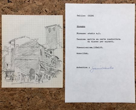 GALILEO CHINI (1873-1956) - Firenze: studio n.1, 1944